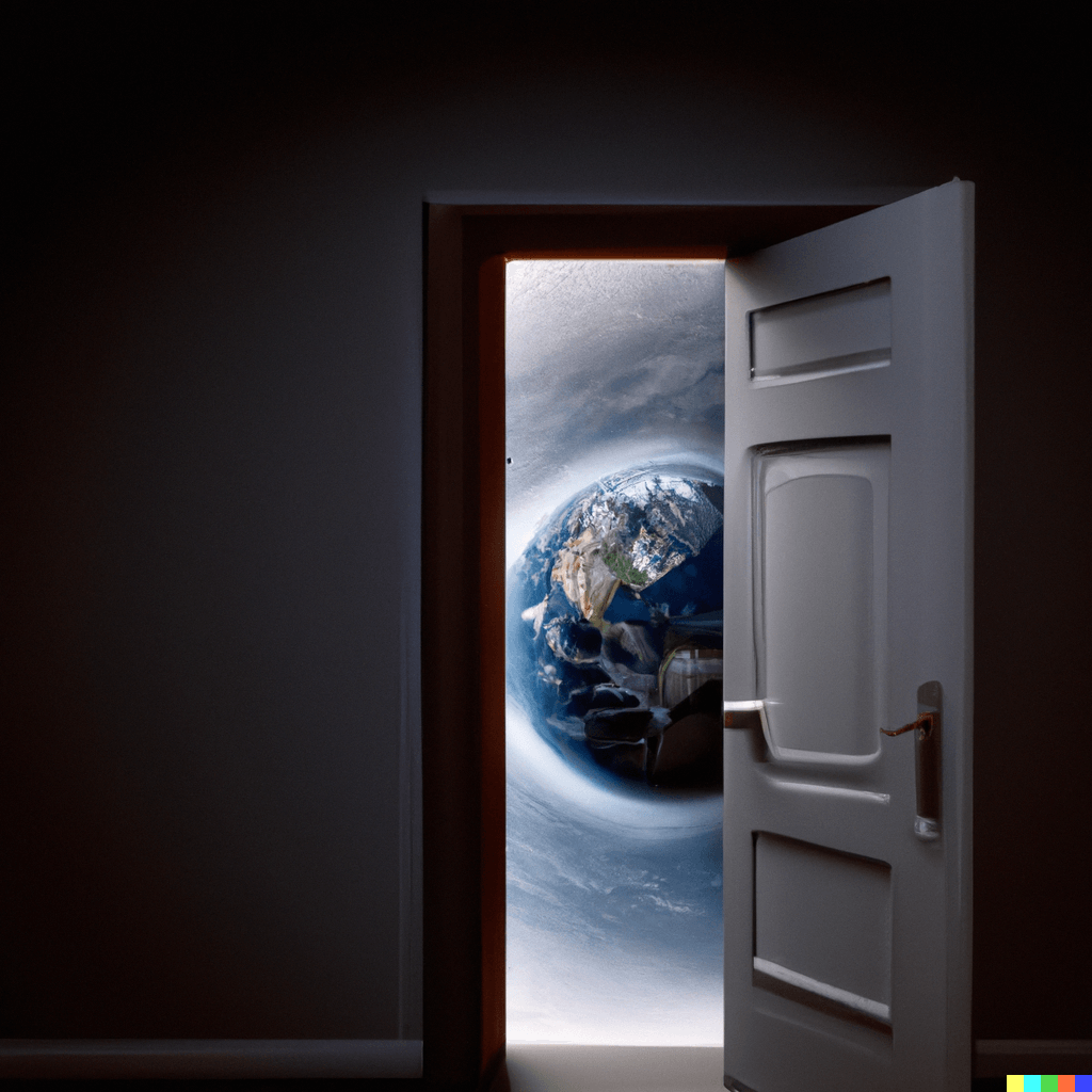 Planet behind a door